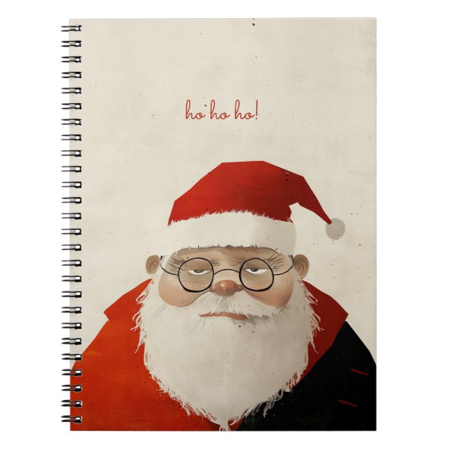 Tired Santa Notebook (Front)
