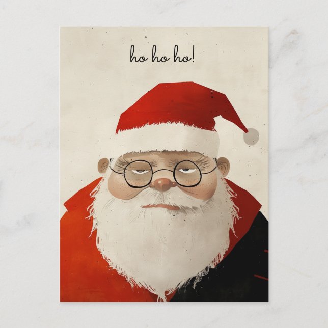 Tired Santa Postcard (Front)