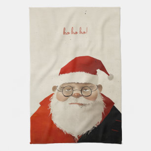 Tired Santa Tea Towel
