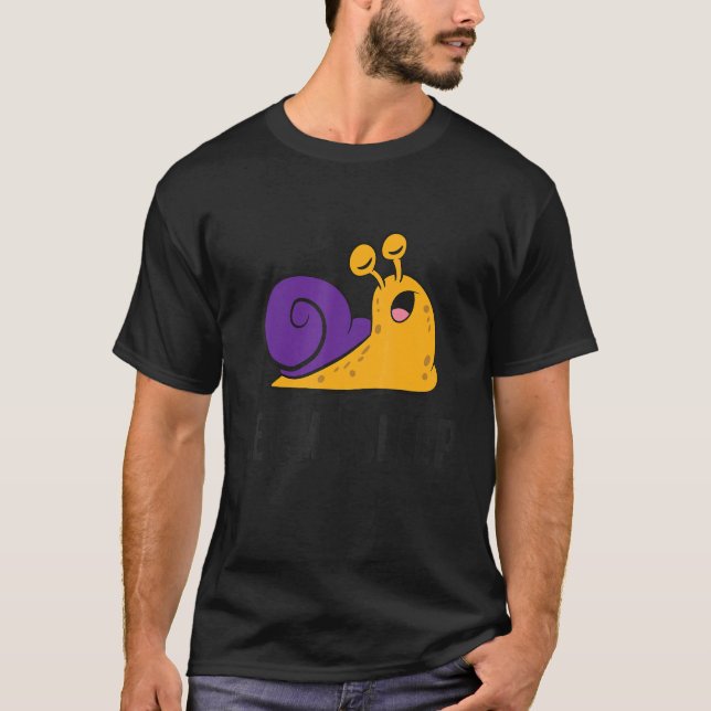 Tired Snail Let Me Sleep  Snail Pajama T-Shirt (Front)