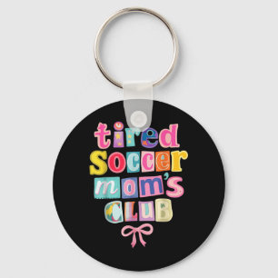 Tired Soccer Moms Club Coquette Aesthetic Collage Key Ring