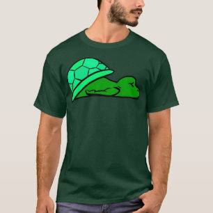 Tired Turtle Exhausted Light Green Shell T-Shirt