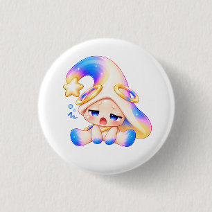 Tired Yawning Pastel Button Cute Exhausted Pin