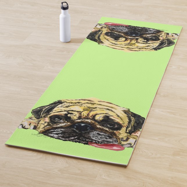 Tired Yoga Dog Mops - Mat (In Situ)