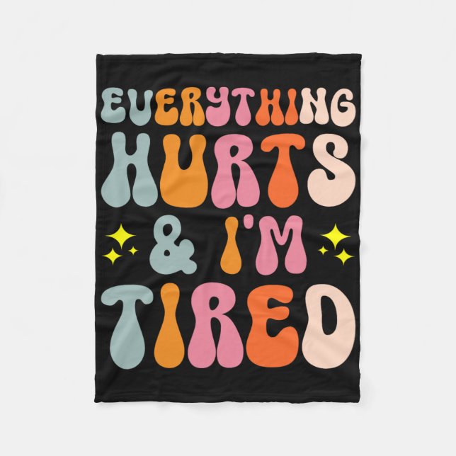 Tiredness Gym Training Athlete Runner Everything H Fleece Blanket (Front)