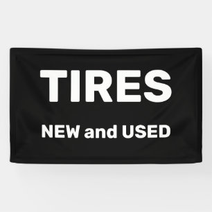 Tires New and Used Black Business Template Banner