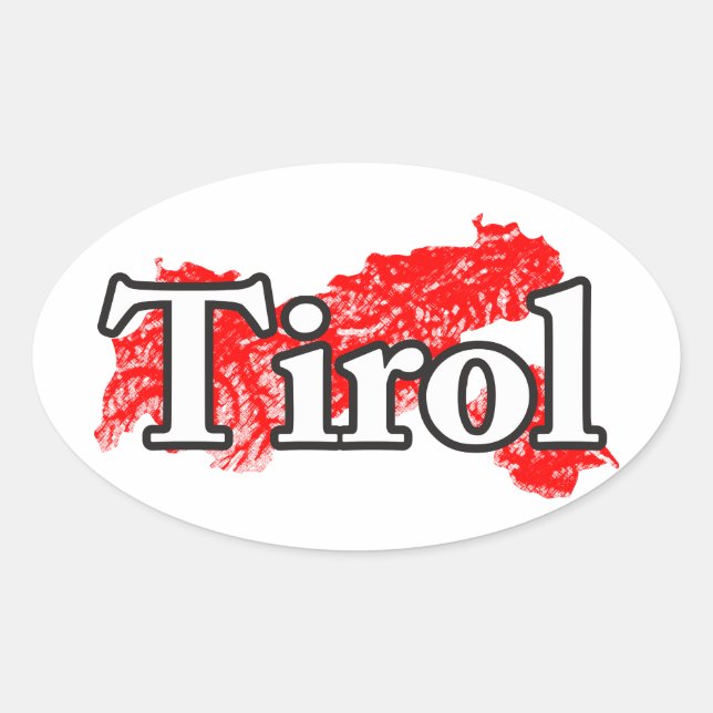 Tirol Oval Sticker (Front)