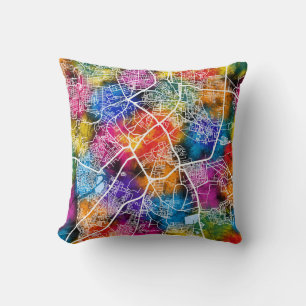 Tiruchirappalli Tamil Nadu City Map Cushion