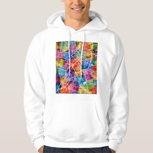 Tiruchirappalli Tamil Nadu City Map Hoodie (Front)