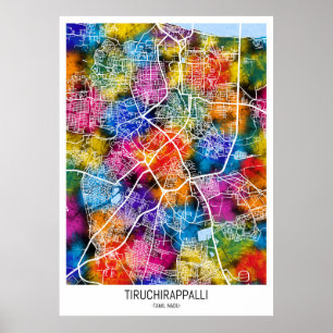 Tiruchirappalli Tamil Nadu City Map Poster