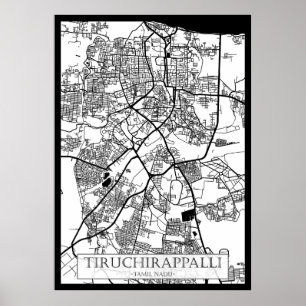 Tiruchirappalli Tamil Nadu City Map Poster