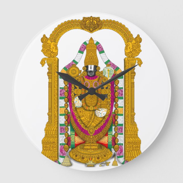 Tirupati Balaji Clock & Home Wall Decor (Front)