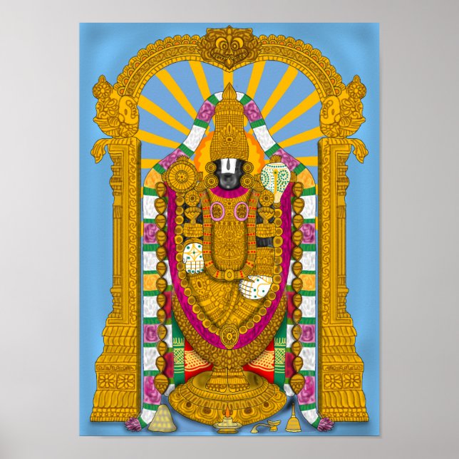 Tirupati Balaji Poster for Home & Wall Decor (Front)