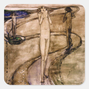 'Tis a Long Path Which Wonders to Desire Square Sticker