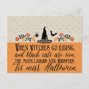 'Tis Near Halloween Postcard