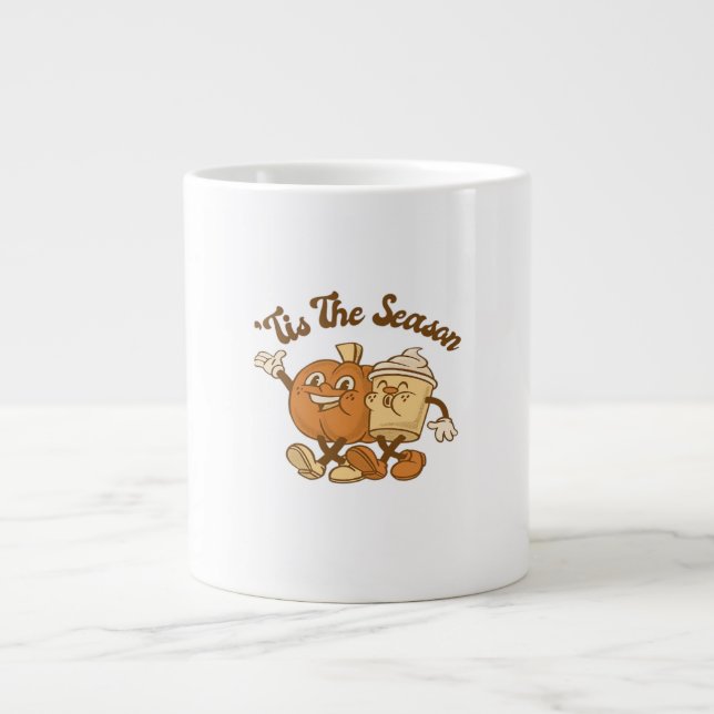 Tis Season Autumn It’s Fall Y’all Large Coffee Mug (Front)