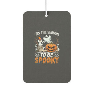 Tis Season Be Spooky Halloween Pumpkin Ghost Car Air Freshener