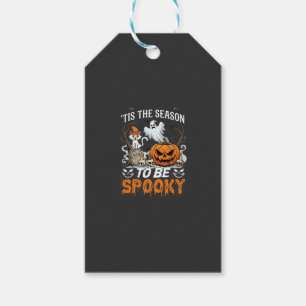 Tis Season Be Spooky Halloween Pumpkin Ghost Gift Tags