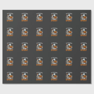 Tis Season Be Spooky Halloween Pumpkin Ghost Wrapping Paper