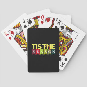 Tis Season Christmas Santa Funny Trendy Playing Cards