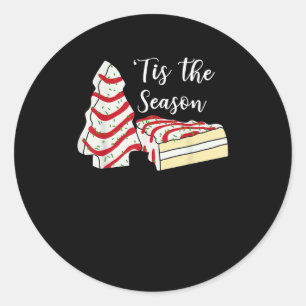 Tis Season Christmas Tree Costume Funny Graphic Classic Round Sticker