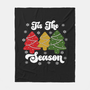 Tis Season Christmas Tree Debbie Cool Unique Fleece Blanket