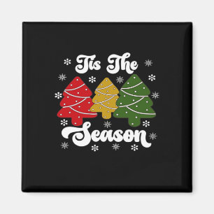 Tis Season Christmas Tree Debbie Cool Unique Magnet