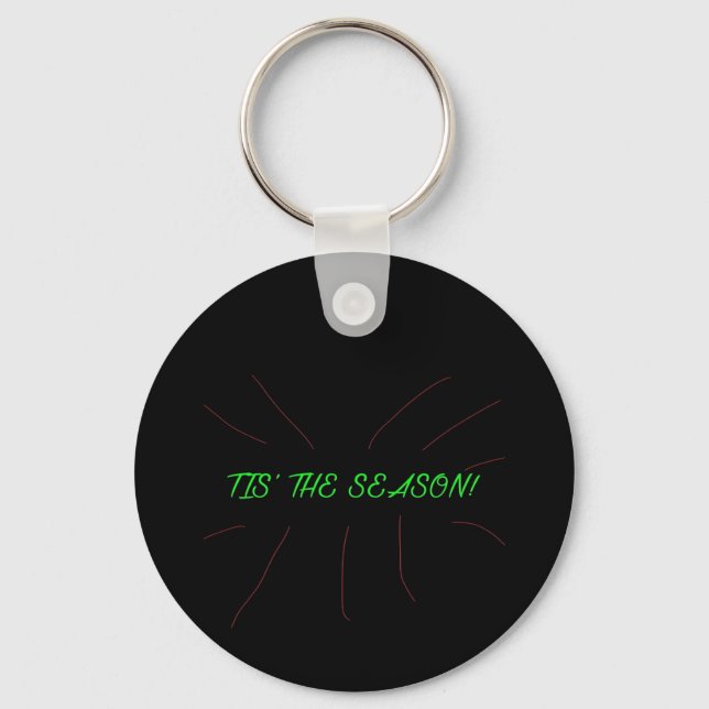 Tis Season Collection Graphic Minimal Clean Key Ring (Front)