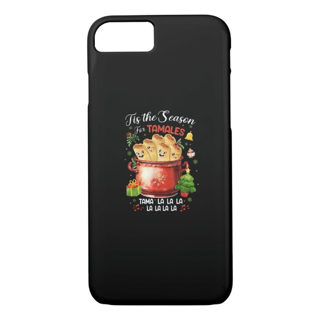 Tis Season For Tamales Christmas Mexican Food Outf Case-Mate iPhone Case (Back)
