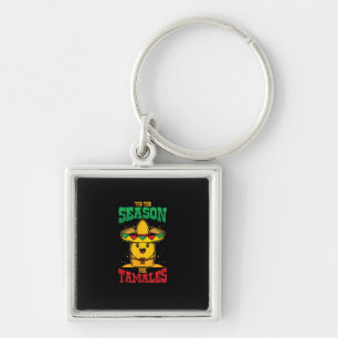 Tis Season For Tamales Mexican Christmas Holiday Key Ring