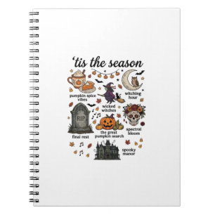 Tis Season Halloween Witch Pumpkin Skull_1 Notebook