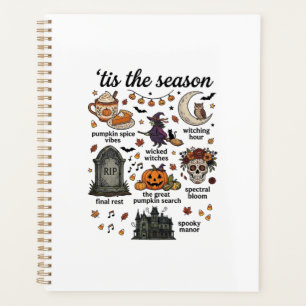 Tis Season Halloween Witch Pumpkin Skull_1 Planner