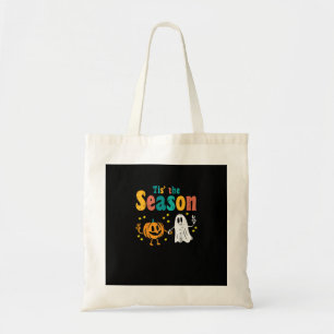 Tis Season Pumpkin Leaf Latte Fall Softball Tote Bag