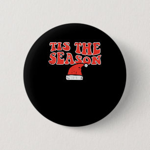 Tis Season Skeleton Pumpkin Halloween 6 Cm Round Badge