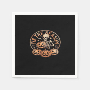 Tis Season Snowmobile Red Plaid Napkin