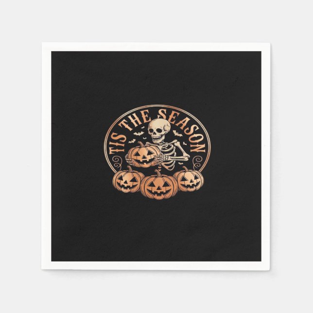 Tis Season Snowmobile Red Plaid Napkin (Front)