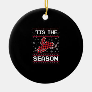 Tis Season Soccer Pumpkin Autumn Fall Thanksgiving Ceramic Ornament