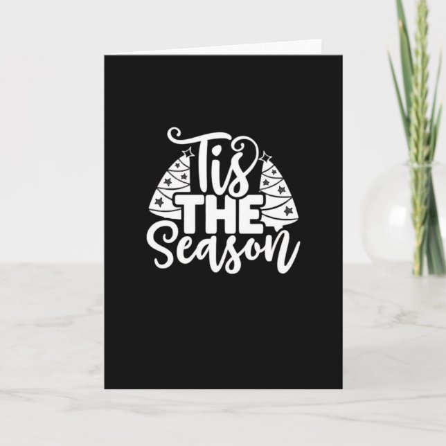 Tis Season To Careful - Retro Vintage Style Card (Front)