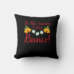 Tis Season To Play Bunco Christmas Holiday Dice Ga Cushion