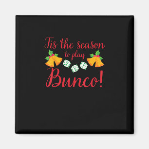 Tis Season To Play Bunco Christmas Holiday Dice Ga Magnet