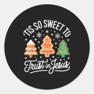 Tis So Sweet To Trust In Jesus For Faithful Christ Classic Round Sticker