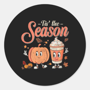 Tis The Fun Season Pumpkin Spice Fun Fall Vibes Au Classic Round Sticker