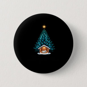 Tis The Reason Baby Jesus Manger Nativity Christma 6 Cm Round Badge