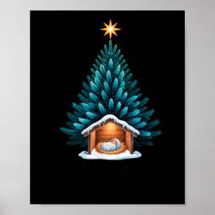Tis The Reason Baby Jesus Manger Nativity Christma Poster