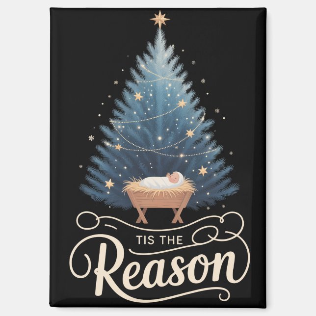Tis The Reason Christian Religious Christmas Bible Magnet (Front)