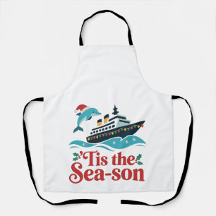 tis the sea-son Funny Cruising Family Matching  Apron
