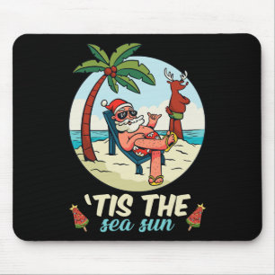 Tis The Sea-sun Christmas In July Beach Summer Chr Mouse Pad