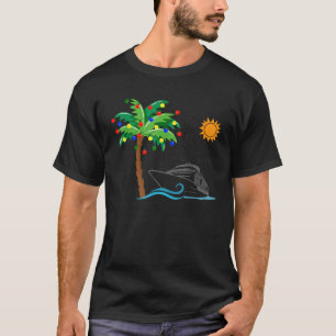 Tis the Sea Sun Christmas in July Beach Summer Cru T-Shirt
