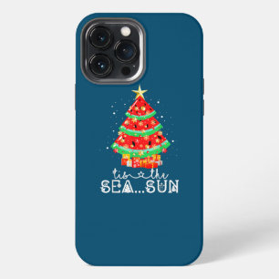 Tis The Sea Sun Funny Watermelon Christmas Tree  iPhone 13 Pro Max Case