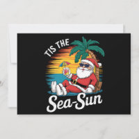 Tis The Sea Sun Santa Beach Christmas In Juy